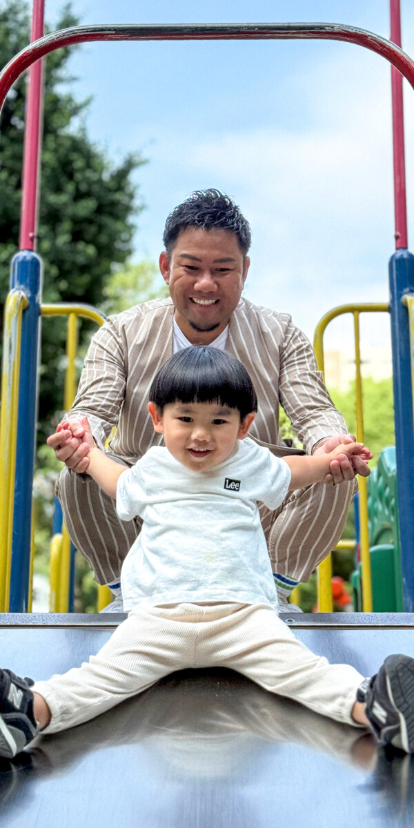 Daddy and little boy